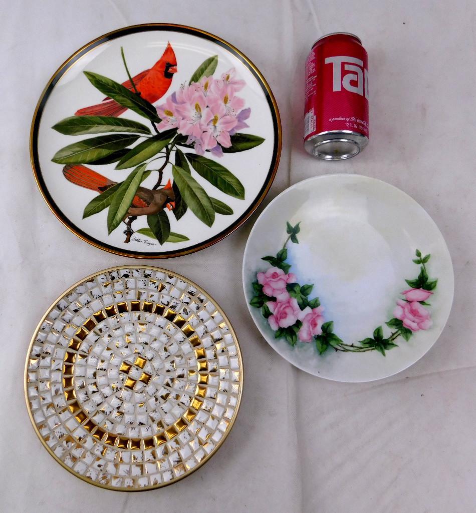3 Collector Plates - Wedgewood, Silesia (Germany),: 3 Collector Plates - Wedgewood, Silesia (Germany), Mosaic Tile