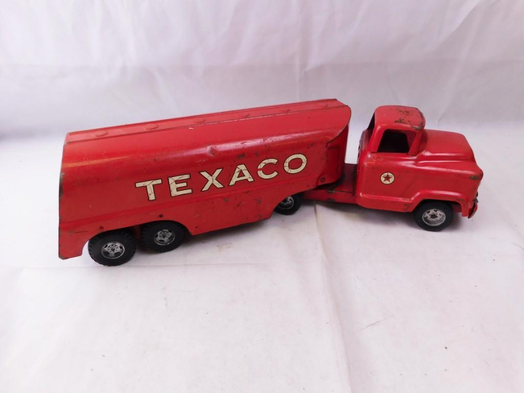 Vintage Buddy L Texaco Truck: Vintage Buddy L Texaco Fuel Tanker Truck Toy Moline Pressed Steel Corp