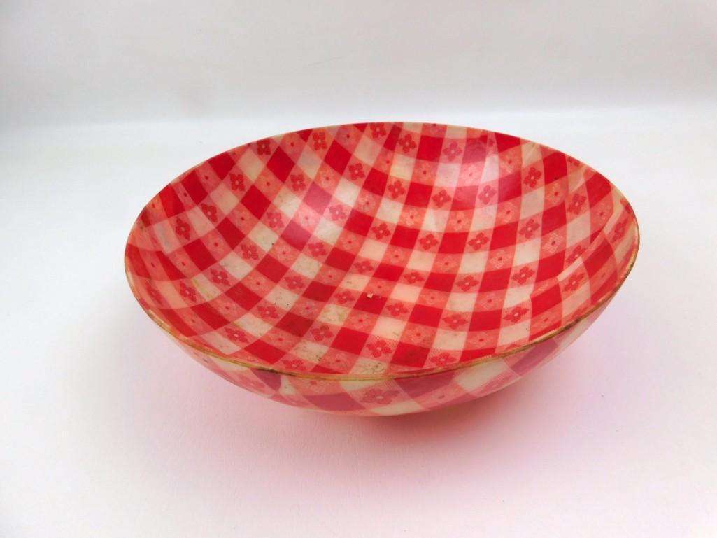 Mid Century Picnic Bowl with Tablecloth Design: Mid Century Picnic Bowl with Tablecloth Design