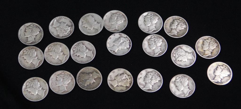Lot of 20 Mercury Dimes (1 of 2)