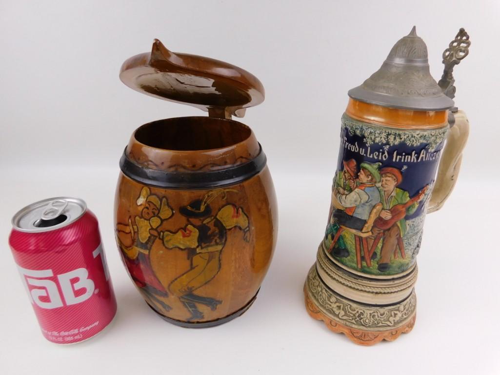 Lot of 2 Vintage Beer Steins (1 of 4)