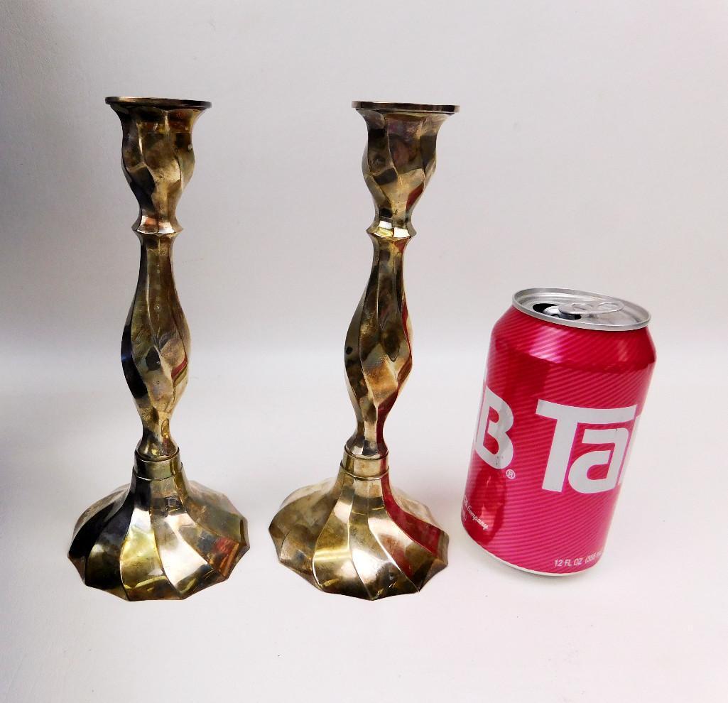 Pair of Silver Plated Candlesticks in Presentation Case (1 of 3)