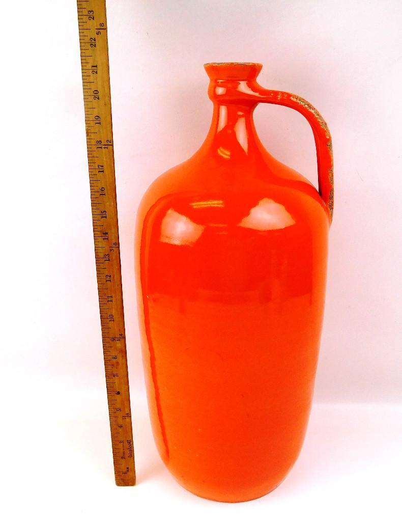 Large Orange Ceramic Jug (1 of 5)