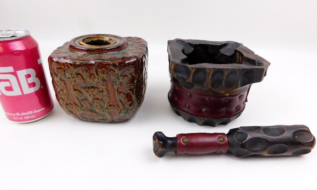 Mortar & Pestle & Oil Lamp Base: Mortar & Pestle & Oil Lamp Base