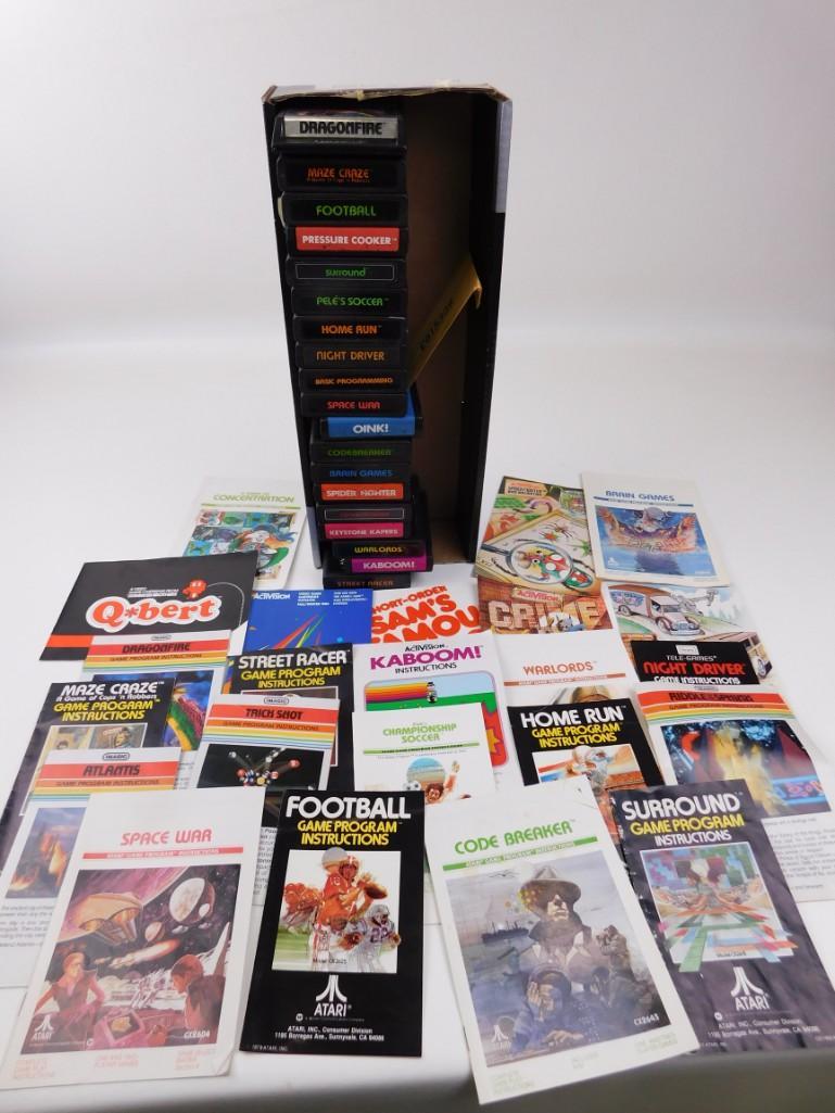 Lot of 19 Atari 2600 Games and some manuals (1 of 3)