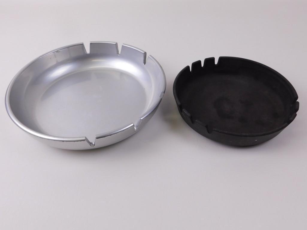 Two vintage large ashtrays.  One is heavy aluminum the (1 of 3)