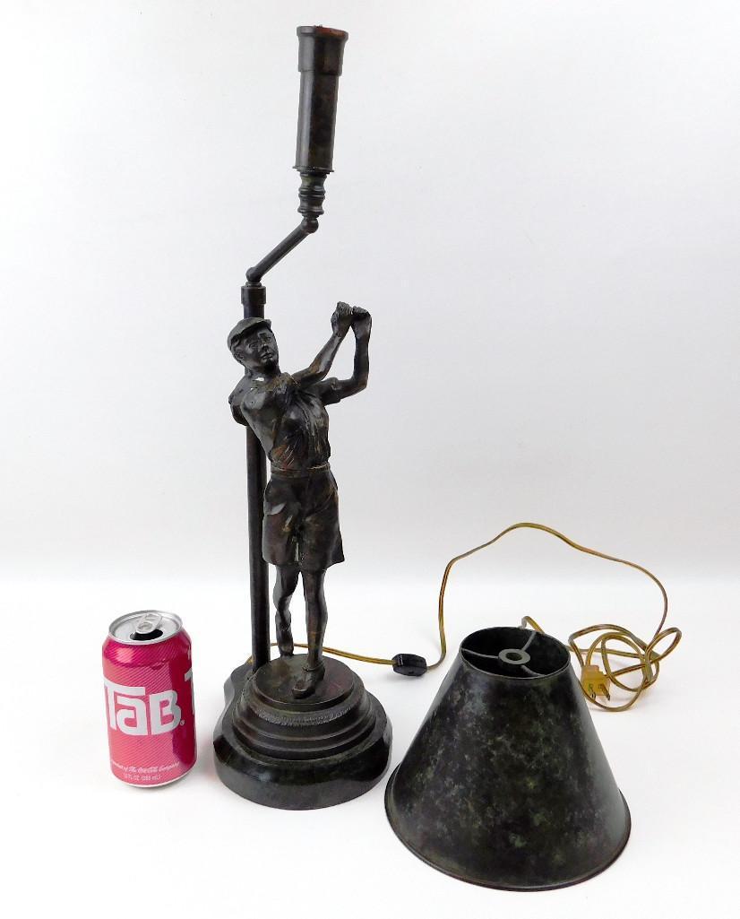 Bronze Figural Lamp - Golfer (1 of 5)