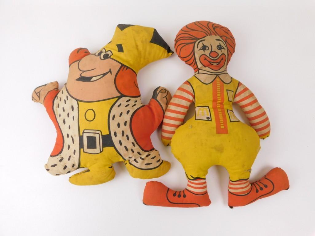 Ronald Mcdonald and Burger King Plush: Vintage Ronald Mcdonald and Burger King Plush Condition: Dirty