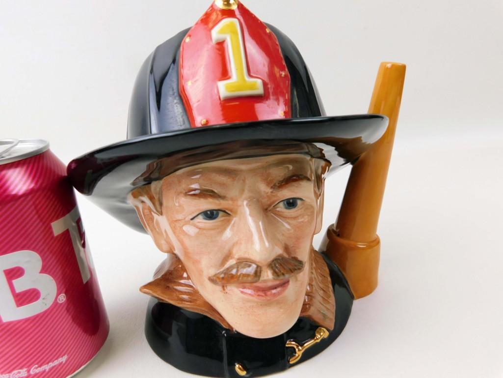 Large Royal Doulton The Fireman Toby Jug or Character: Large Royal Doulton The Fireman Toby Jug or Character Mug D6697