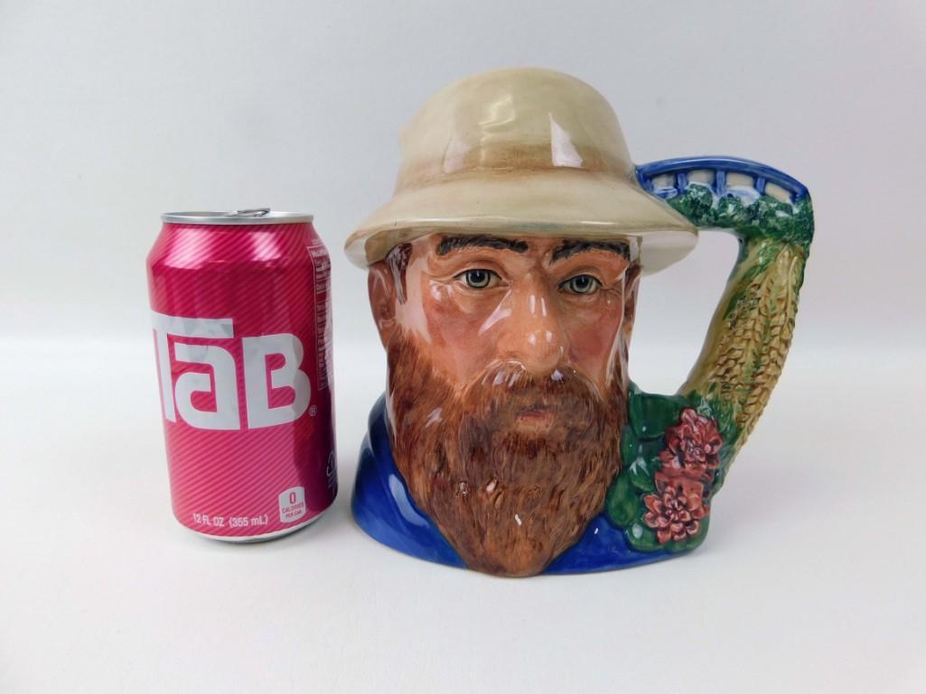 Large Royal Doulton Claude Monet Toby Jug or Character: Large Royal Doulton Famous Artists Claude Monet Toby Jug or Character Mug D7150