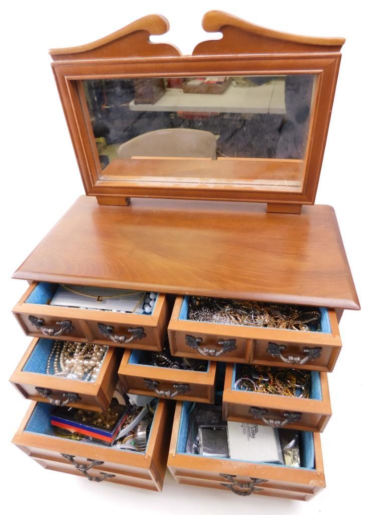 Large Jewelry Box Filled with Costume Jewelry: Large Jewelry Box Filled with Costume Jewelry