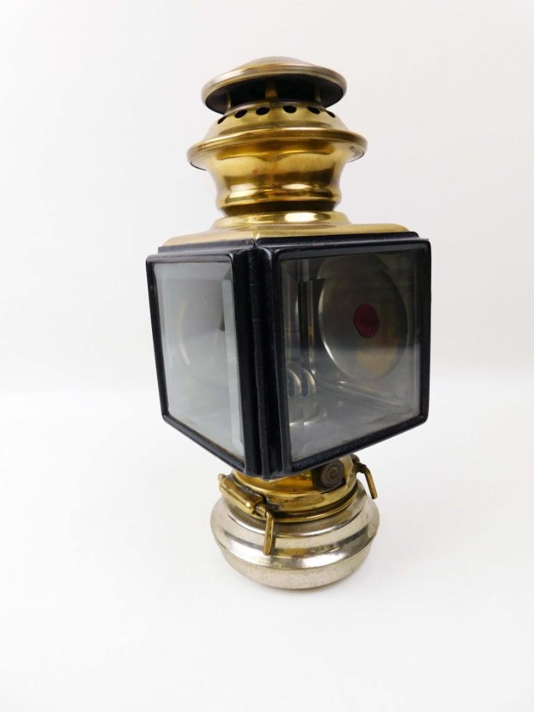 Antique Automobile or Carriage Lamp Indiana Lamp Compan: Lamp from an antique car or carriage. Made by the Indiana Lamp Company