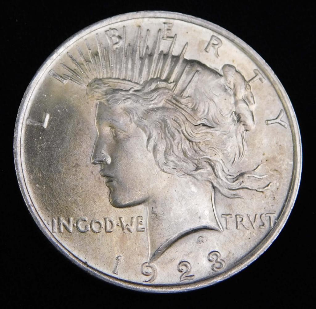 1923 Silver Peace Dollar Ex Fine: 1923 Silver Peace Dollar Extra Fine condition