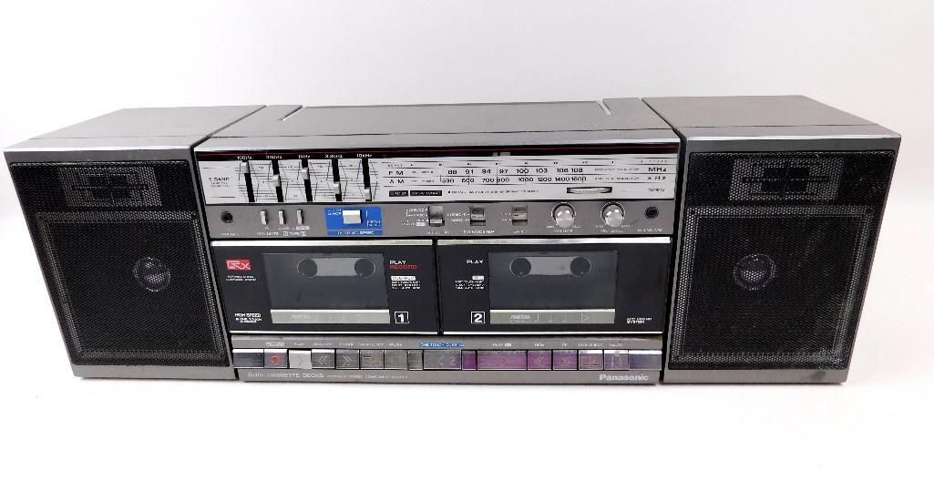 Vintage Panasonic RX-CW50 Boombox Stereo Radio Dual: Vintage Panasonic RX-CW50 Boombox Stereo Radio Dual Cassette Recorder NO CORD