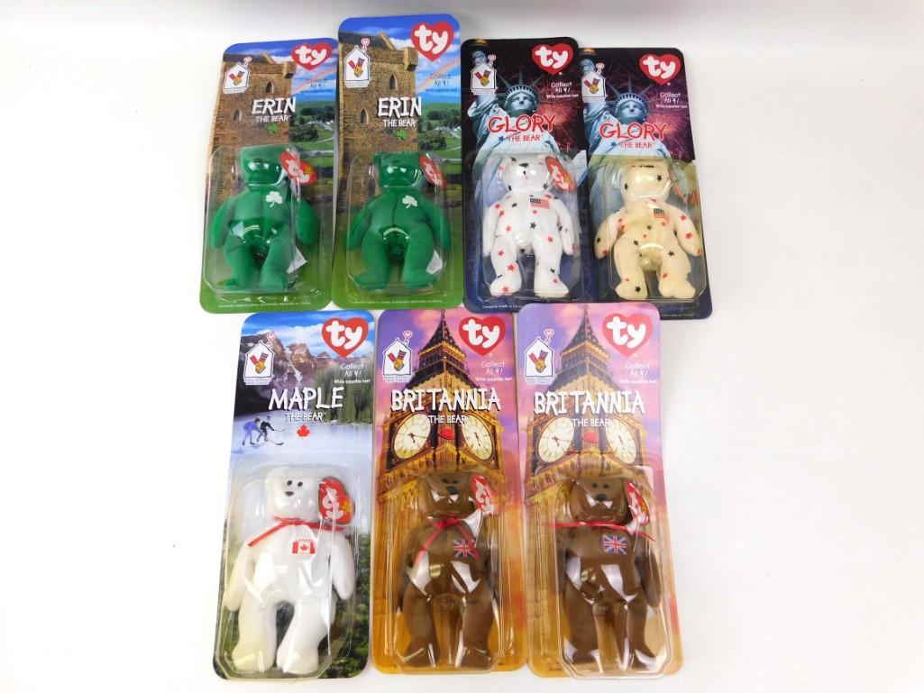 Lot of TY Beanie Babies New in Package: Lot of TY Beanie Babies New in Package incl Erin, Glory, Maple, Britannia