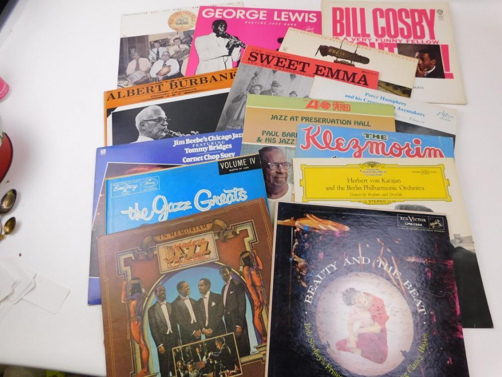 Lot of LP Vinyl Records Mostly Jazz: Lot of LP Vinyl Records Mostly Jazz Albert Bubank, Sweet Emma, The Klezmorim, George Lewis, Bill Cosby, Paul Barbarin, Percy Humphrey, 