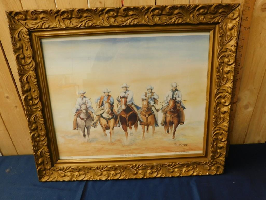 Daniel L Milhalko "Who Are Those Guys?" Framed: Daniel L Milhalko "Who Are Those Guys?" Framed Serigraph Pencil Signed and Numbered 155/400