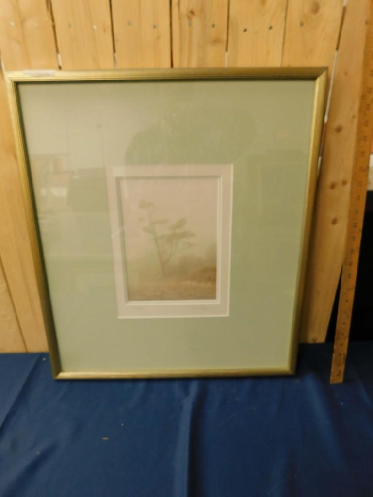 Tree in a Windstorm Print by Tony Casper 324/500: Tree in a Windstorm Print by Tony Casper Pencil Signed and Numbered 324/500