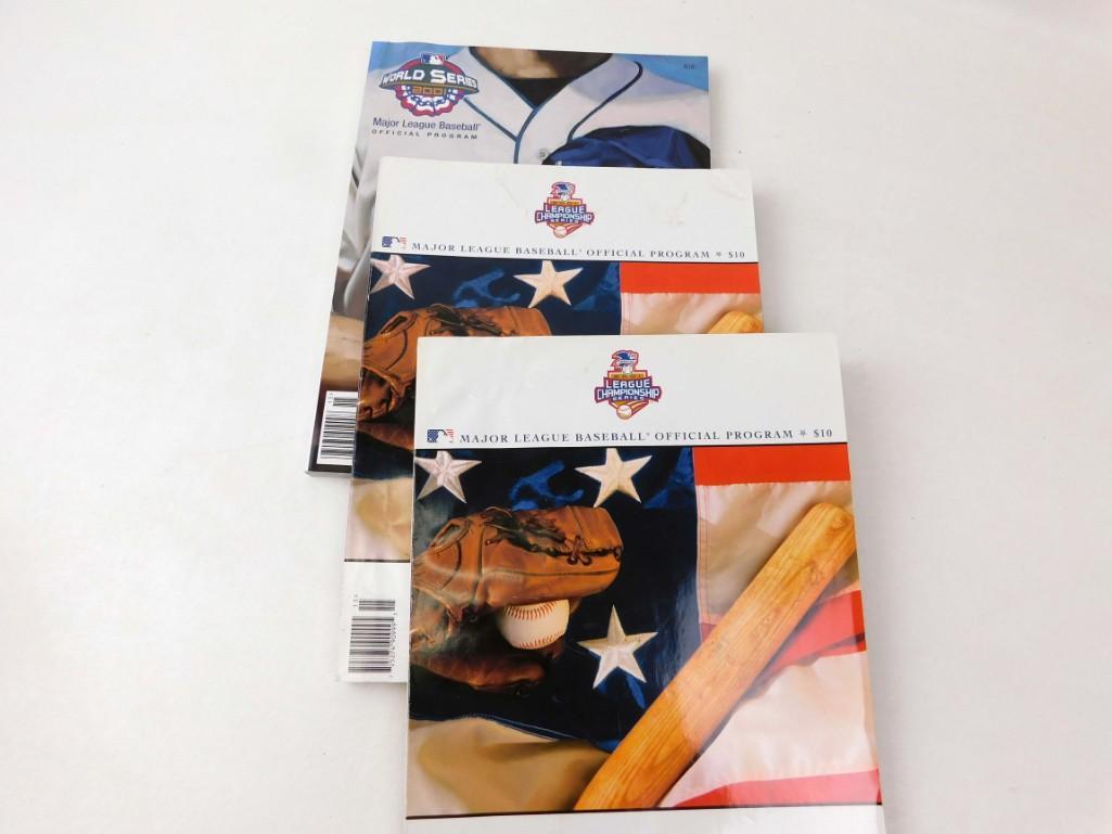 Lot of Baseball World Series and Championship Programs: Lot of Baseball World Series and American League Championship Programs from 2001 MLB