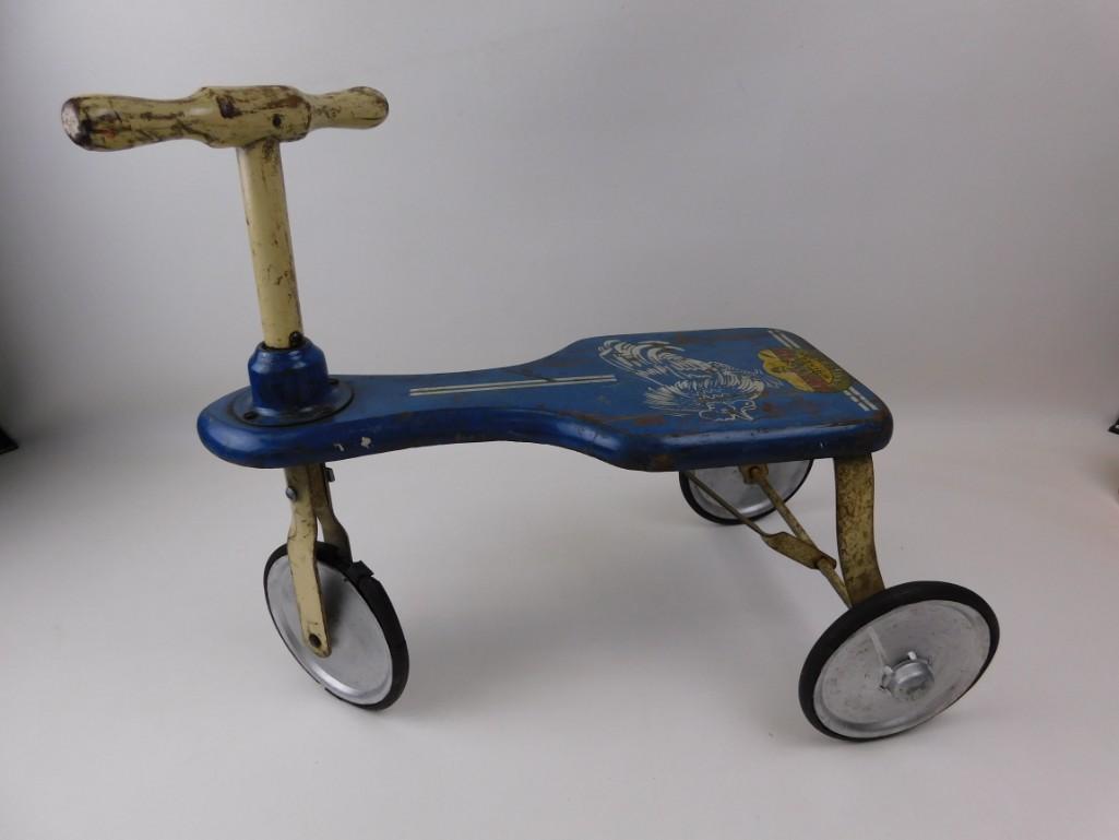 H.C. White Kiddie Kar Walker Tricycle Trike: VIntage H.C. White Kiddie Kar Walker Tricycle Trike S&E Maufacturing Co Fitchburg, Mass