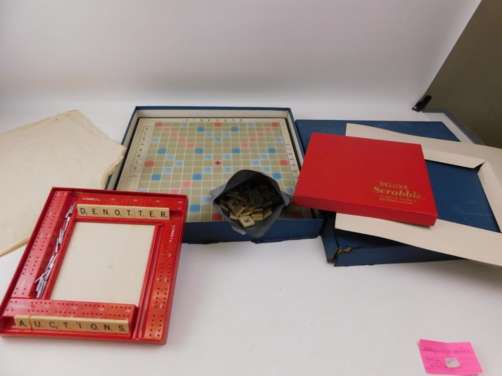 Vintage Deluxe Edition Scrabble from around 1966: Vintage Deluxe Edition Scrabble from around 1966 It's like Words with Friends only it works after your phone battery dies. 