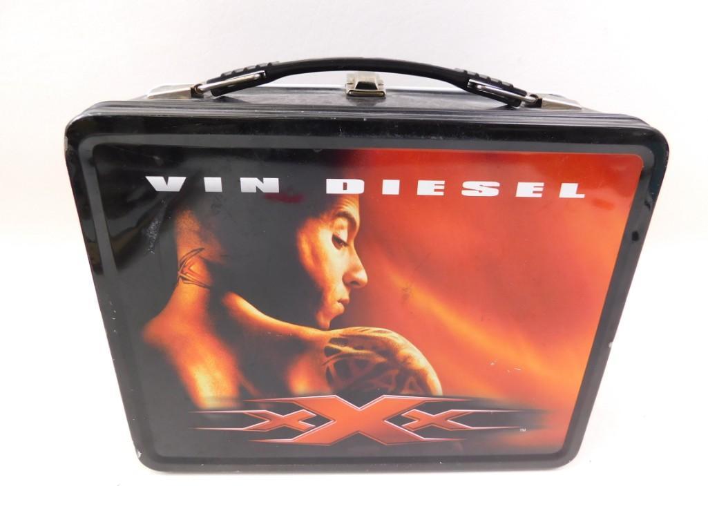 Metal Vin Diesel Lunch Box Signed by Comedian Daniel: Metal Vin Diesel Lunch Box Signed by Comedian Daniel Tosh, hose of Comedy Central TV Show Tosh.O No Certificate of Authenticity. Includes the Thermos
