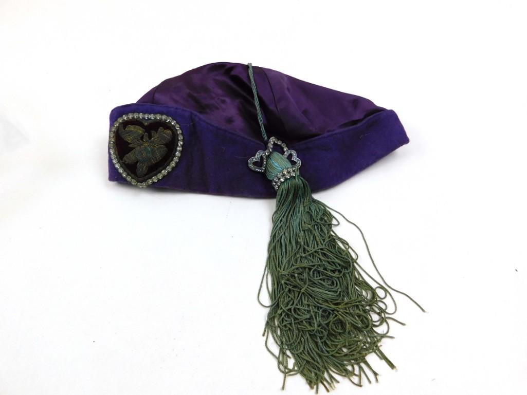 Vintage Loyal Order of Moose Hat Purple with Tassel: Vintage Loyal Order of Moose Hat Purple with Tassel