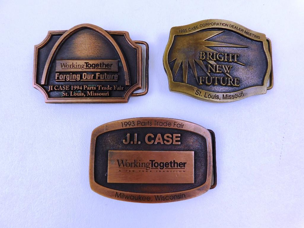 Three Case Tractor Belt Buckles: Three Case Tractor Belt Buckles
