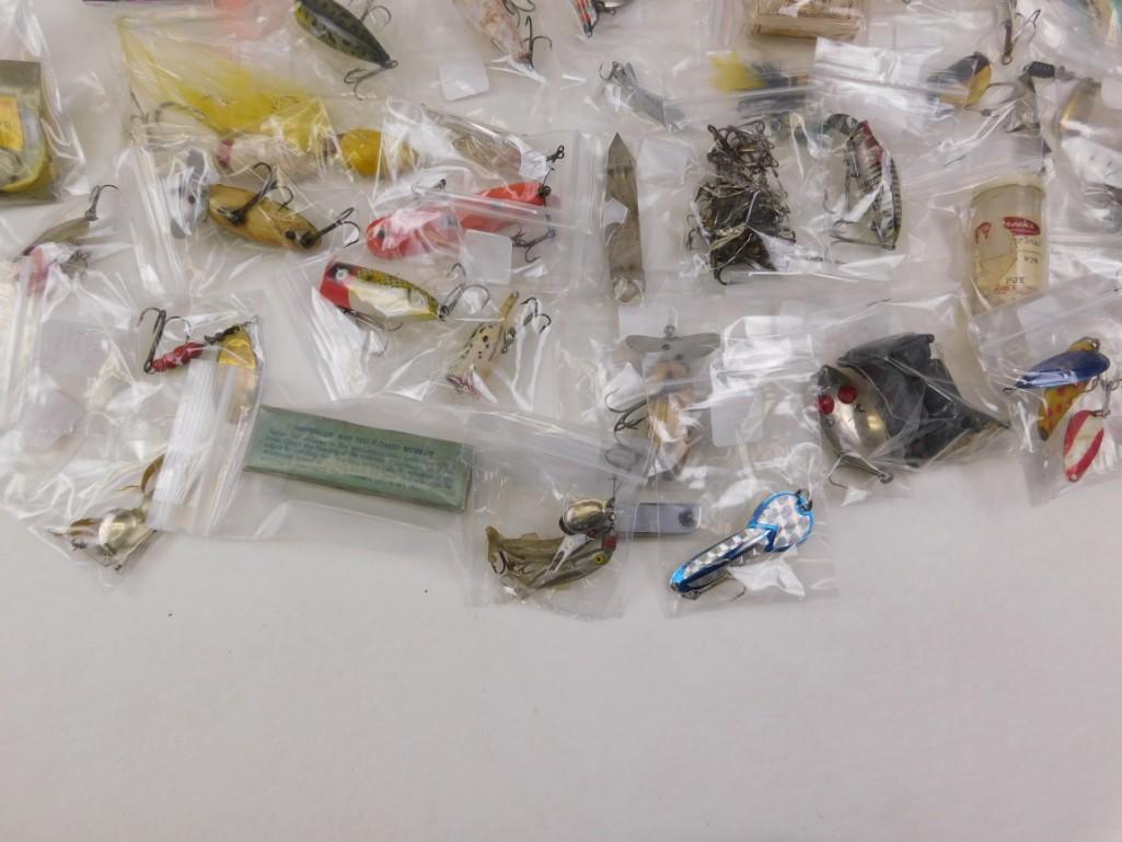 2. Large Lot of Fishing Accessories: 2. Large Lot of Fishing Accessories Mostly Lures, but other things too including the Original "Happy Hooker", tools, Insect Repellent Stick, etc.