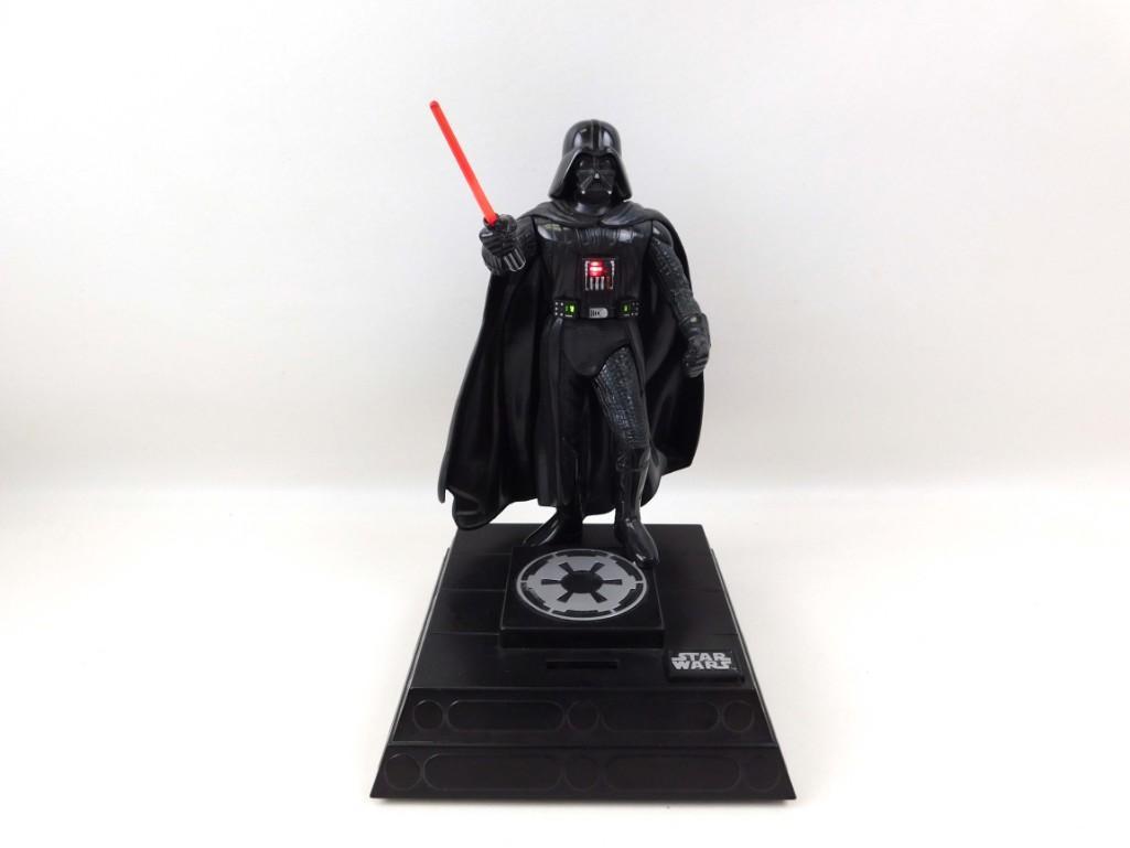 Star Wars Electronic Animated Talking Darth Vader Coin: 1996 Thinkway Toys Electronic Animated Talking Darth Vader Star Wars Coin Bank