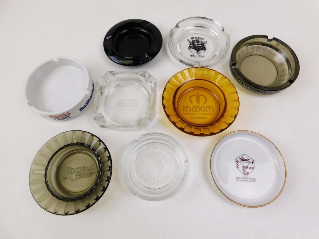 Lot of Vintage Advertising and Souvenir Ashtrays: Lot of Vintage Advertising and Souvenir Ashtrays