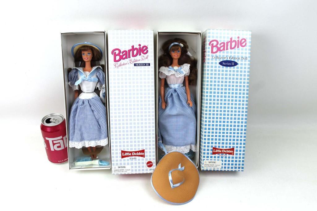 Set Of 2 Little Debbie Collector s Edition Barbie Dolls