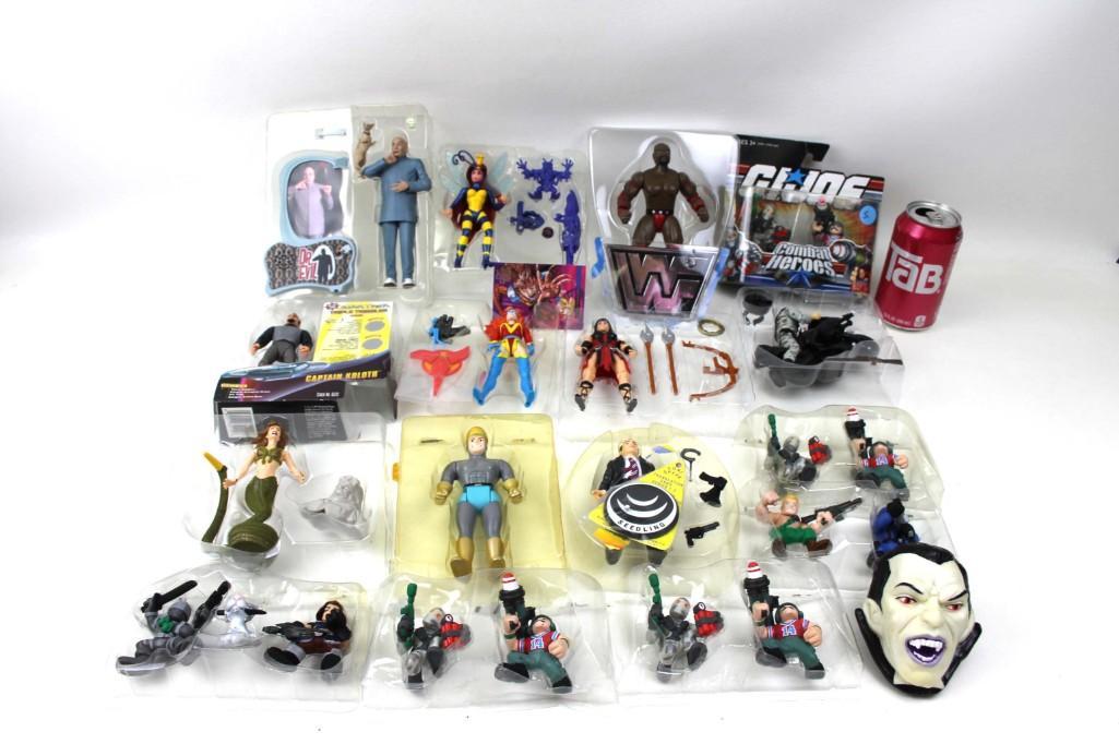 Lot of Action Figures incl GI Joe, Star Trek, Dr. Evil, (1 of 4)