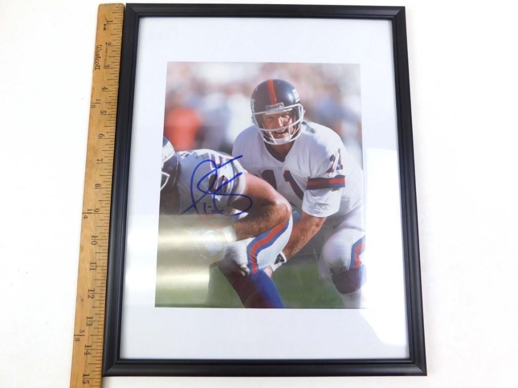 Framed Photo Signed Phil Simms NO COA (1 of 2)