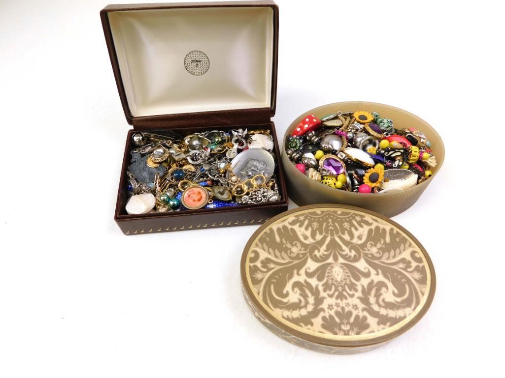 2 Jewelry Boxes Filled with Costume Jewelry (1 of 5)