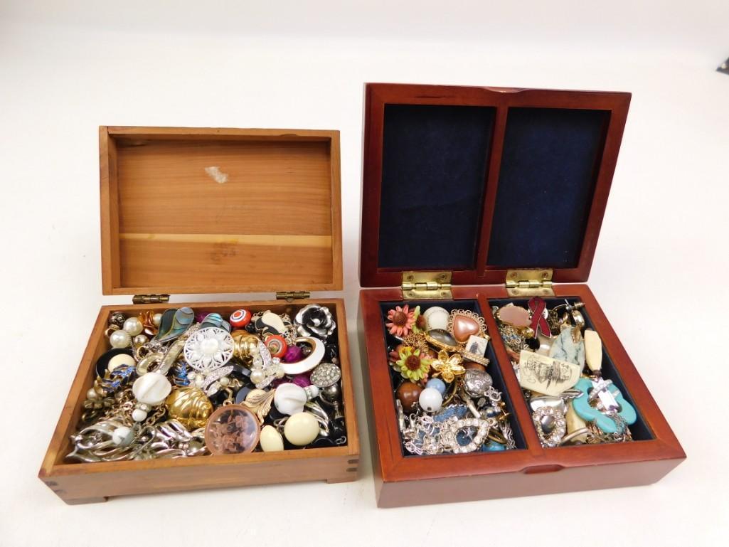 2 Jewelry Boxes Filled with Costume Jewelry (1 of 4)