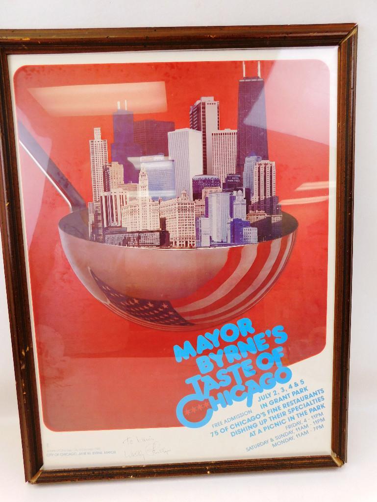 Vintage Framed Poster - Taste of Chicago - Signed by (1 of 5)