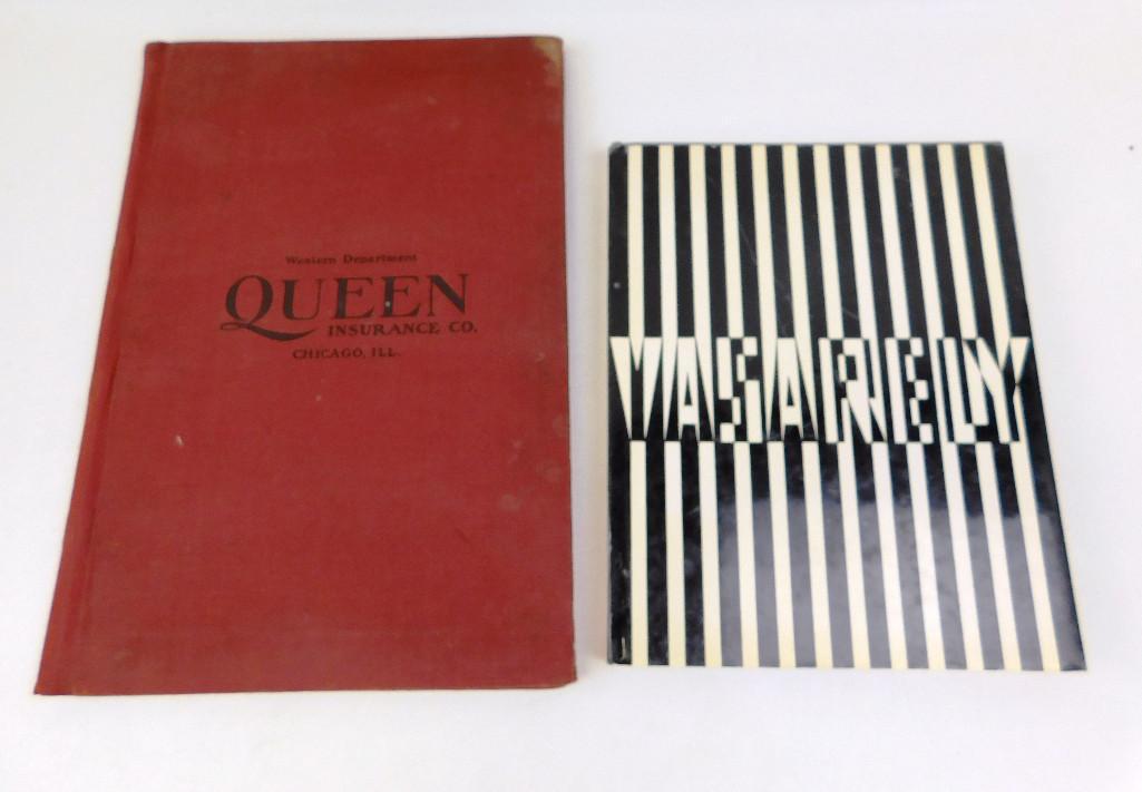 Vintage Ledger & Vasarely Art Book: Vintage Ledger & Vasarely Art Book