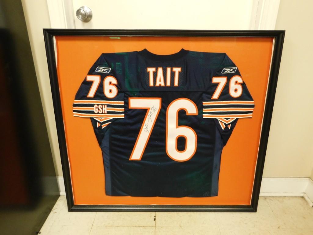 Framed Signed John Bernard Tait Chicago Bears Football (1 of 4)