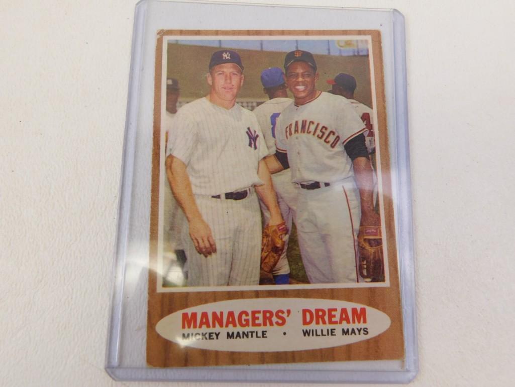 Mickey Mantle Willie Mays Managers' Dream Baseball Card (1 of 2)
