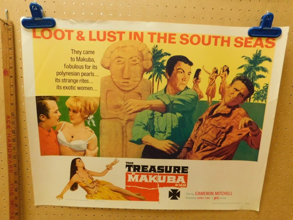 Vintage " The Treasure of Makuba " Horizontal Movie: Vintage " The Treasure of Makuba " Horizontal Movie Poster . Loot and Lust in the South Seas