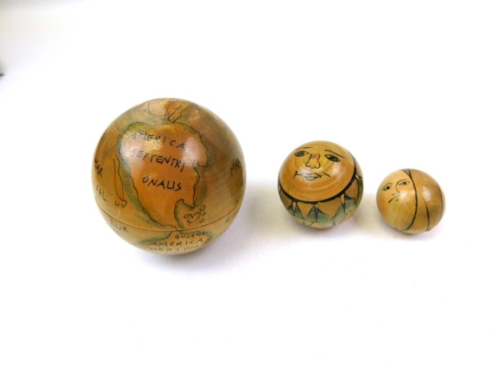 Set of 3 Round Globe Nesting Dolls (1 of 3)