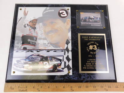 Dale Earnhardt The Intimidator Nascar Plaque: Dale Earnhardt The Intimidator Nascar Plaque