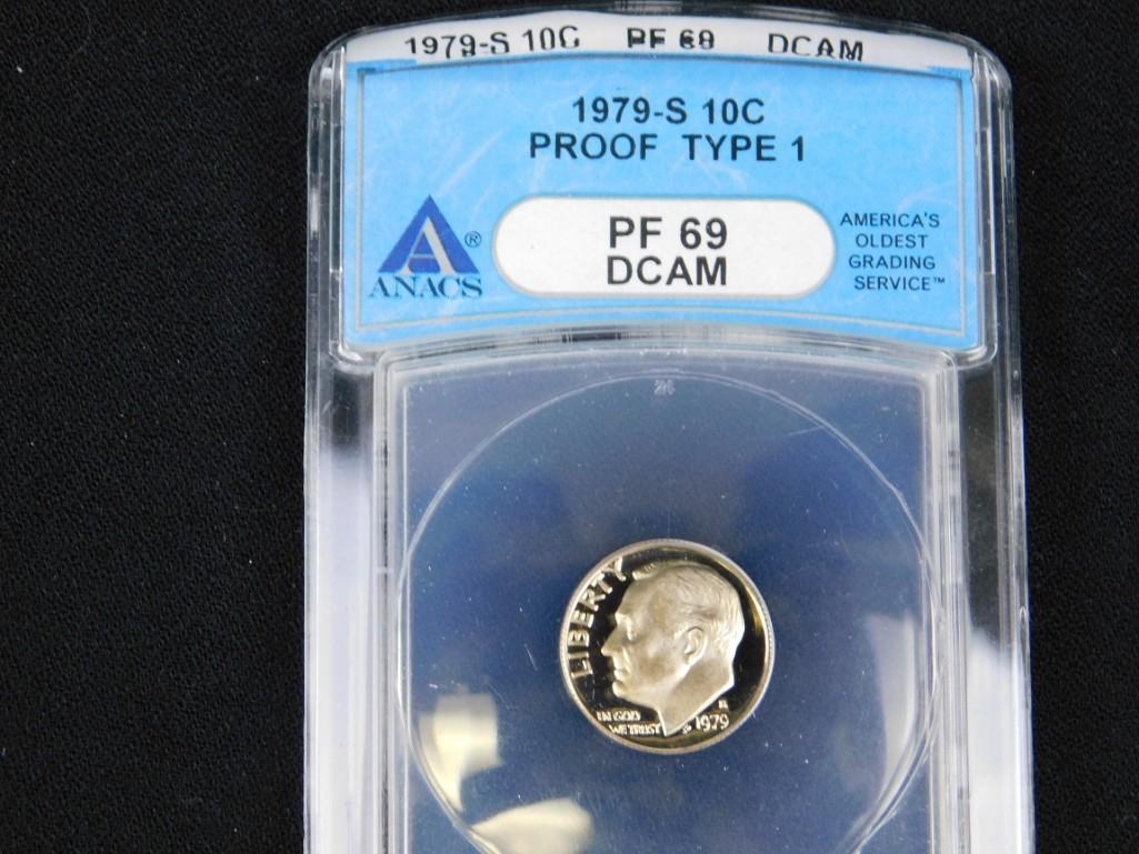 1979-S Roosevelt Dime Proof Type 1 PF 69 DCAM (1 of 2)