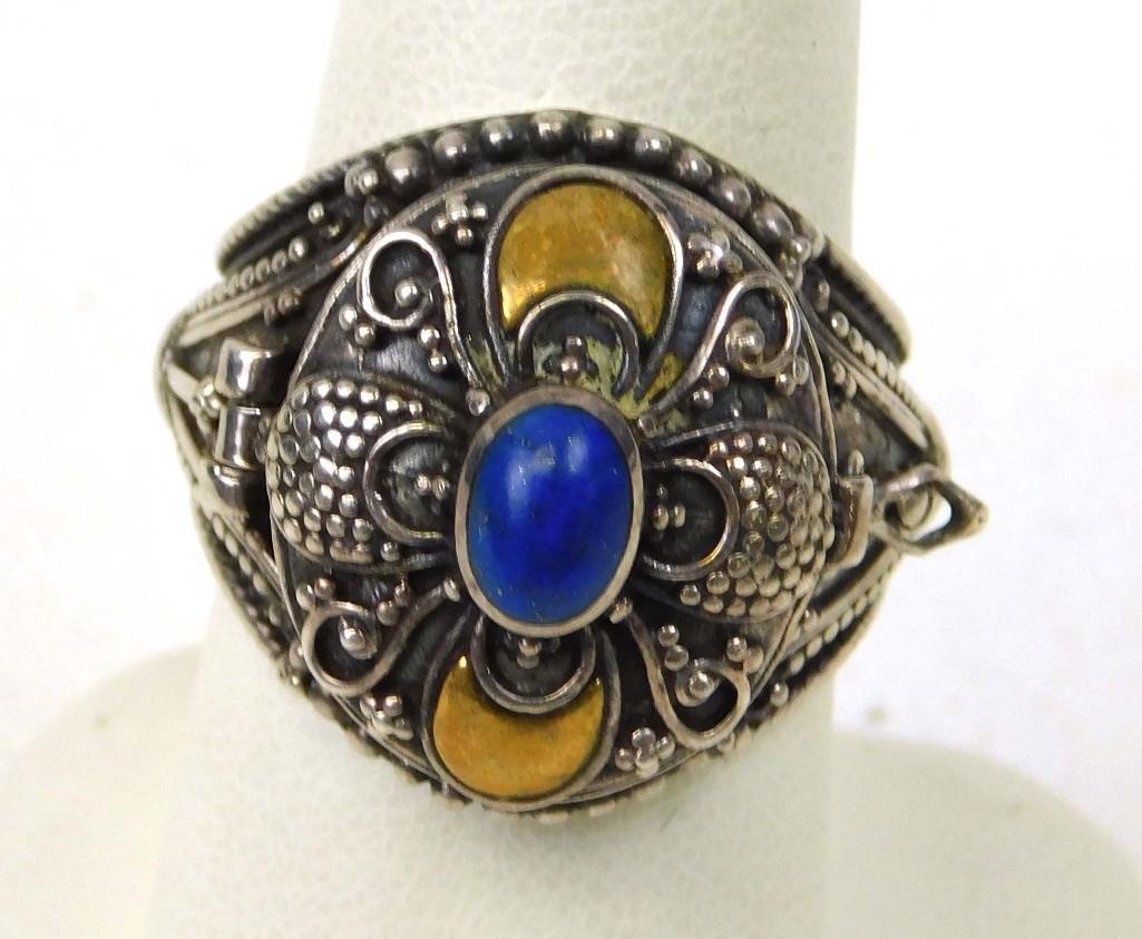 Vintage Sterling Silver Poison Ring (1 of 3)
