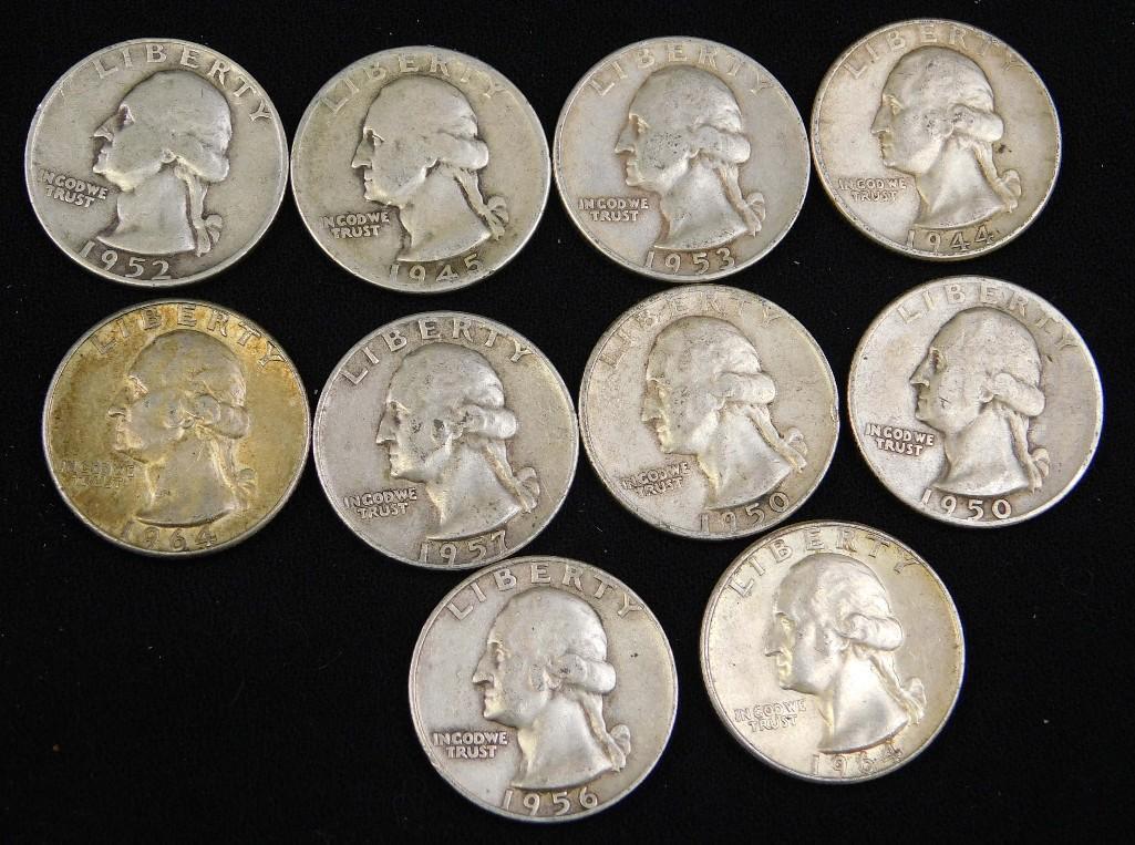 10 Nice Washington Quarters (1 of 2)