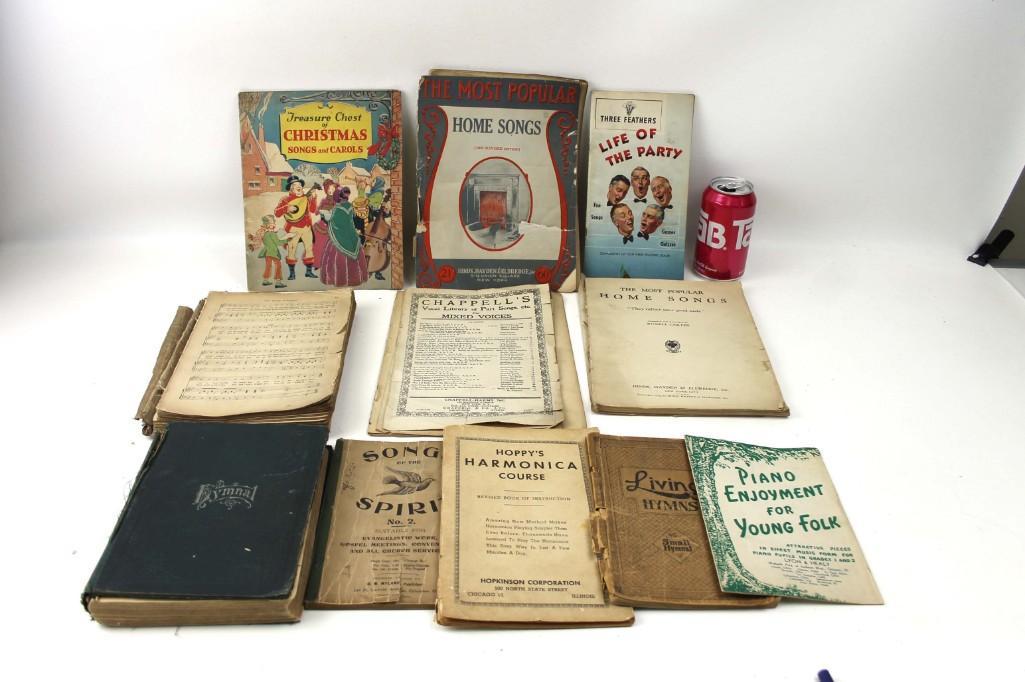 Lot of Sheet Music Song Books incl a Hymnal: Lot of Sheet Music Song Books incl a Hymnal