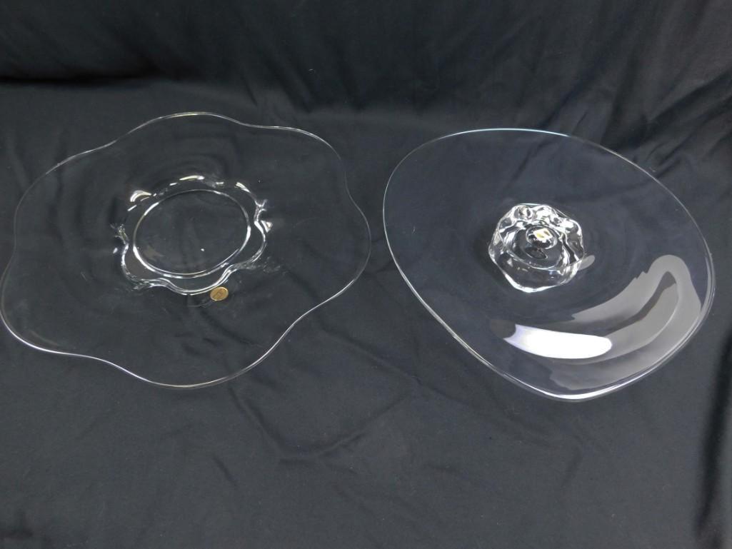 Vintage Duncan Canterbury Plate and Another Handmade: Vintage Duncan Canterbury Plate and Another Handmade Glass Plate