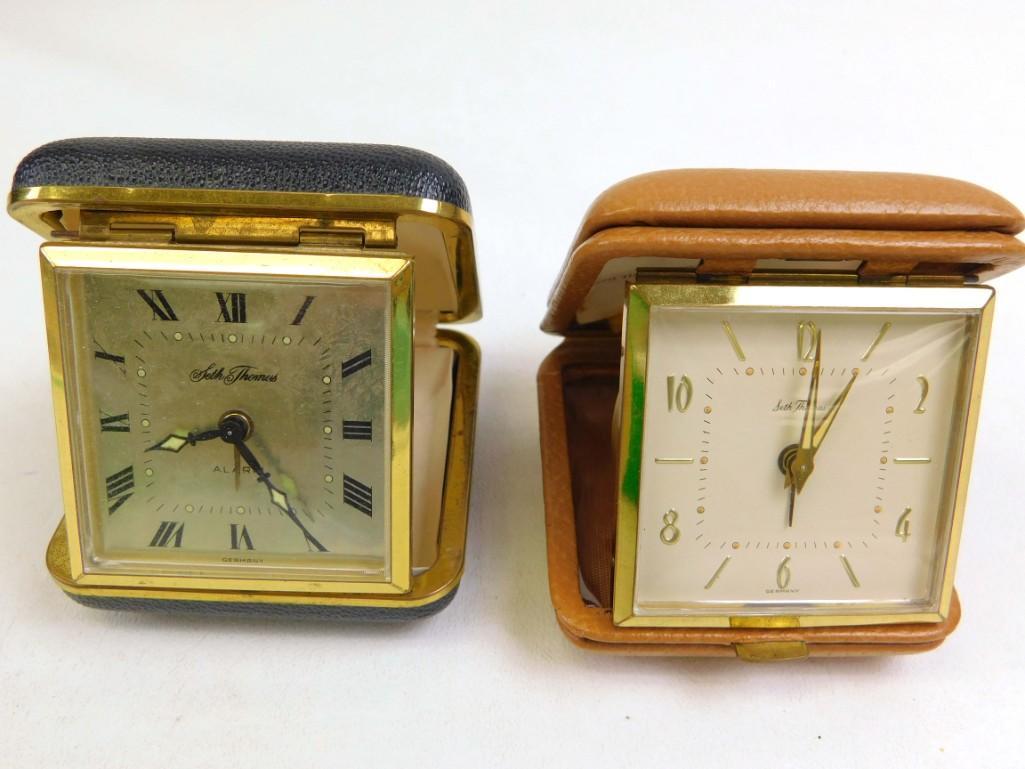 Lot of 2 Vintage Seth Thomas Travel Alarm Clocks: Lot of 2 Vintage Travel Alarm Clocks in working condition