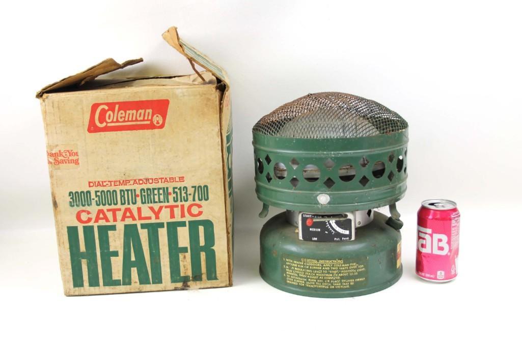 Vintage Coleman Catalytic Heater in Original Box: Vintage Coleman Catalytic Heater in Original Box 